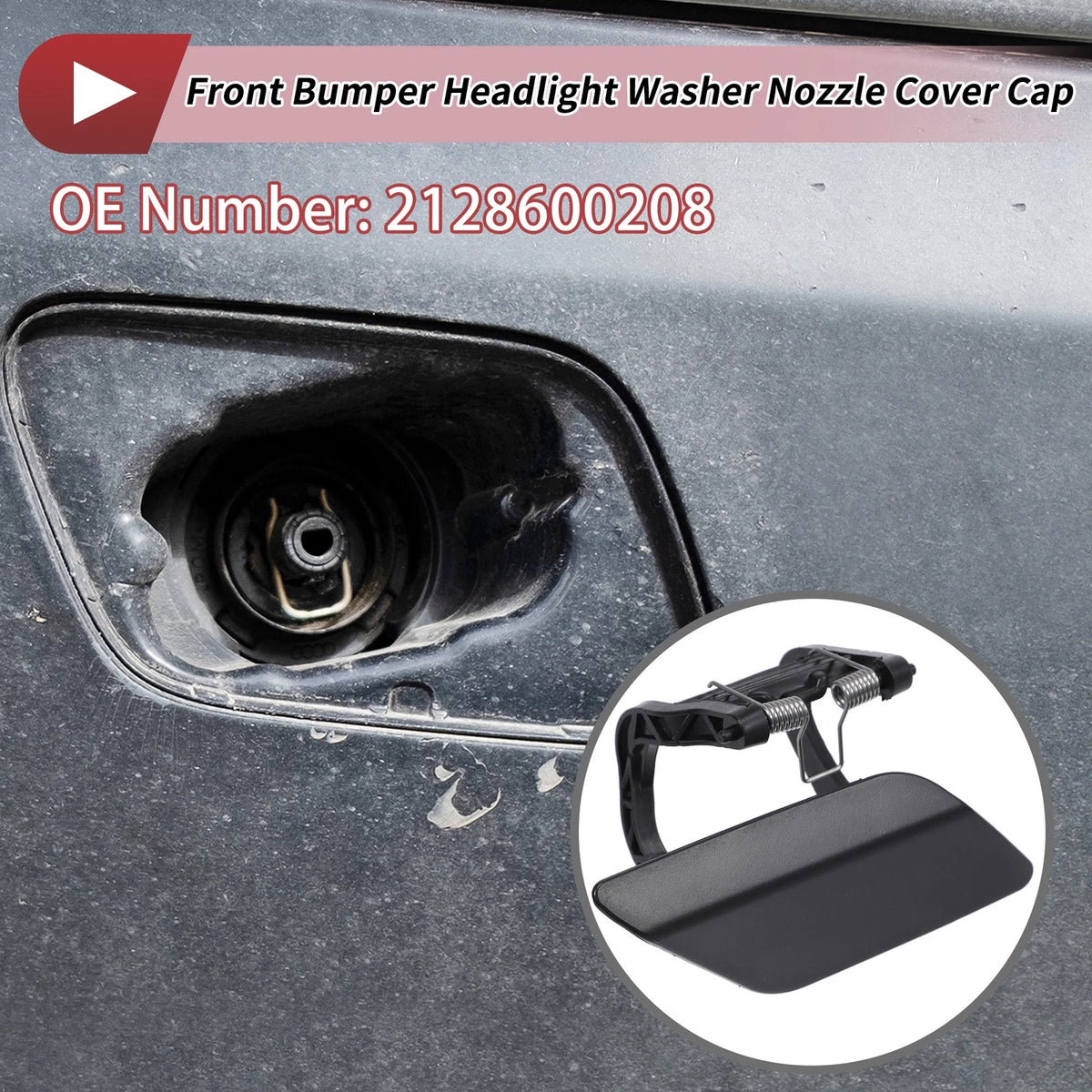 Headlight Washer Nozzle Cover Cap for Mercedes Benz (2010–2016)