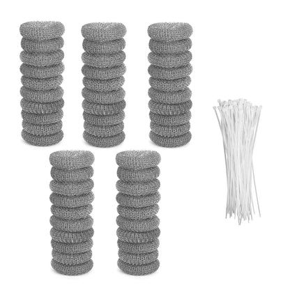 50 Pack Washing Machine Drain Filter Mesh Ties Kit Washer Hose Screen