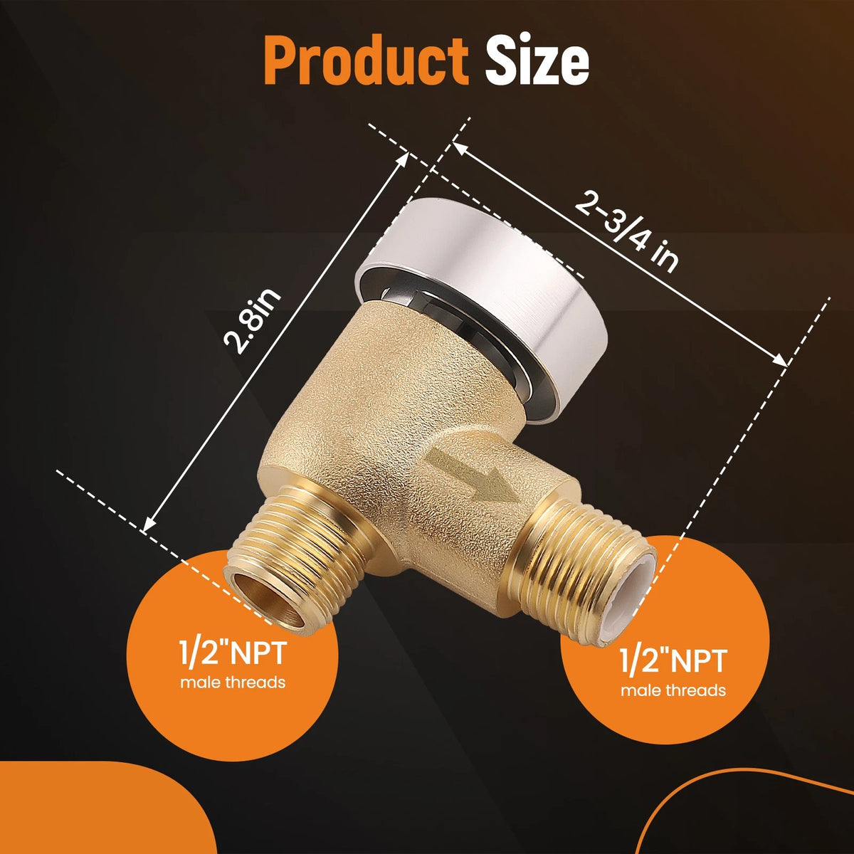 RV Vacuum Breaker Check Valve for Camper RV (571-VAC-CHK-A)