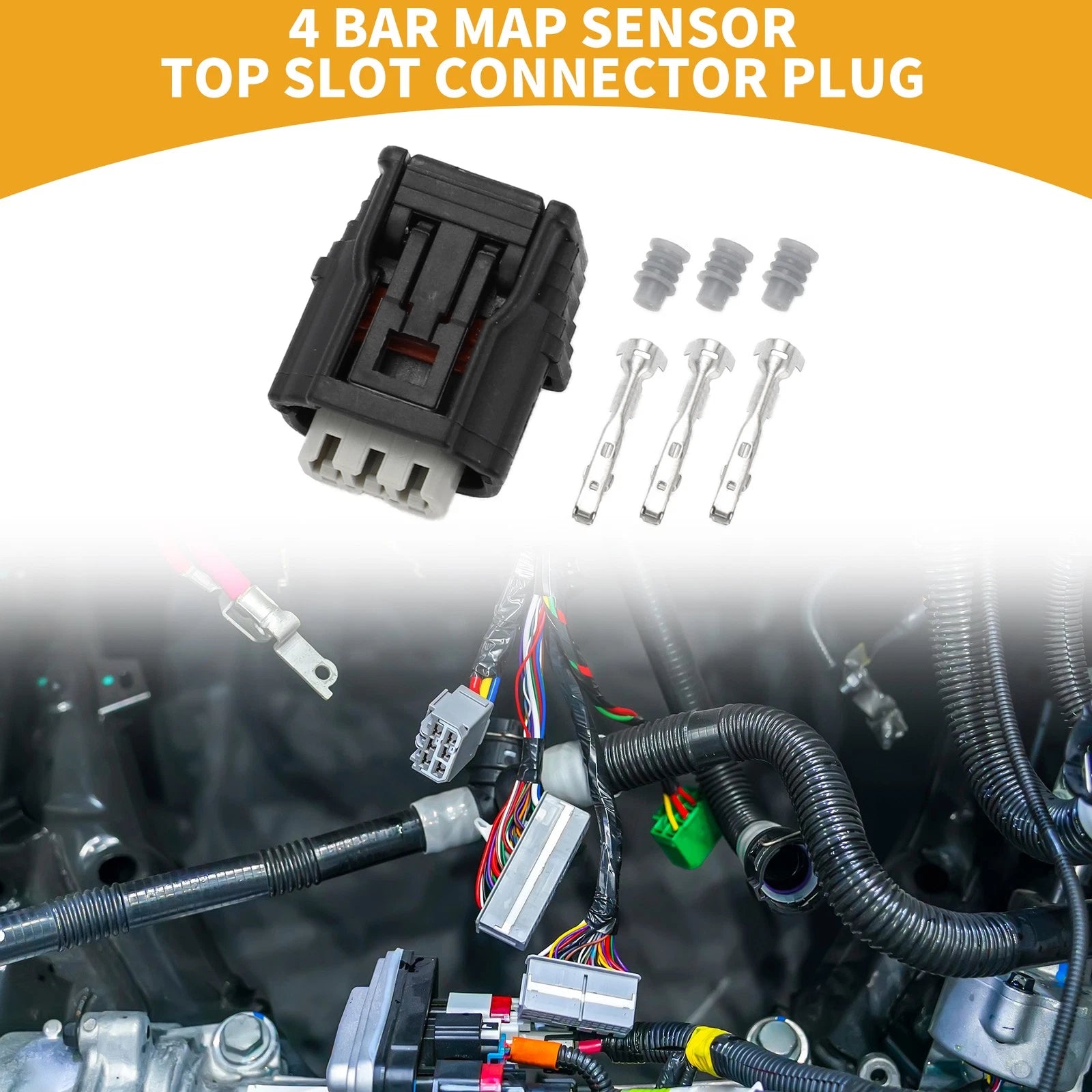 3 Pin 4 Bar Map Sensor Connector Plug for Honda