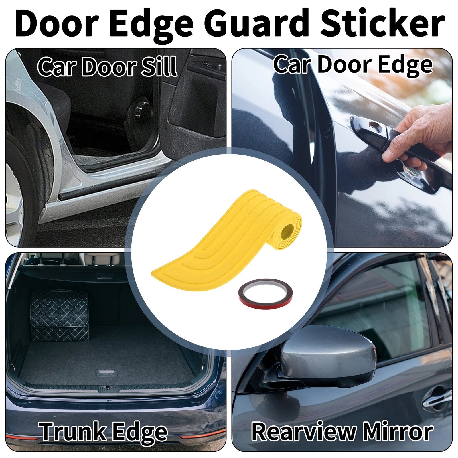 Rear Bumper Edge Guards for - 104cm Yellow