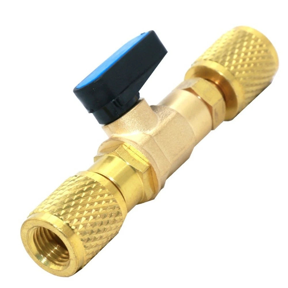 Brass Aircon Charging Valve for Universal Applications (1/4 NPT Threads)