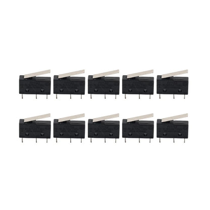 10 Pcs Mini Micro Switch 300V 1NO 1NC Short Straight Lever