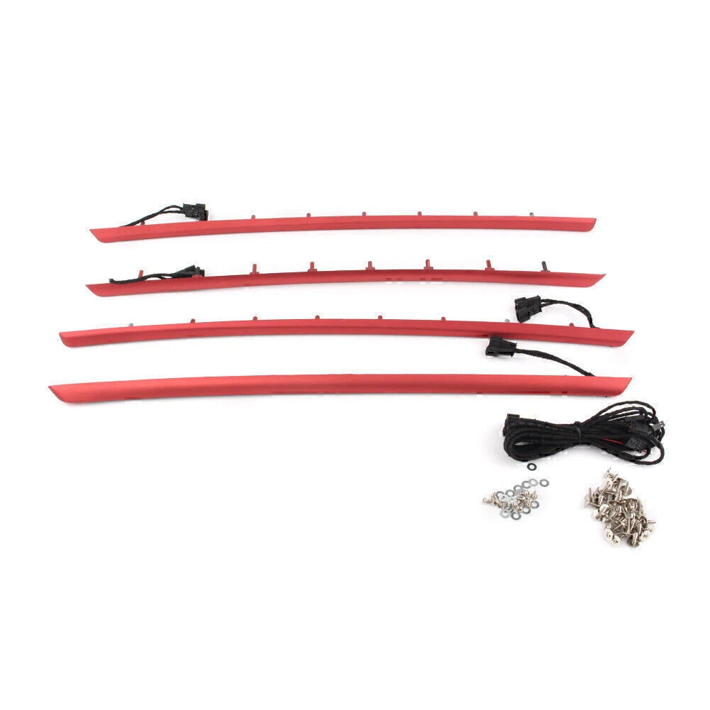 Red LED Door Panel Ambient Light Bars for BMW F30 (2012–2019)
