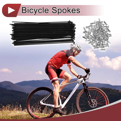 Bike Spokes Set 160mm Carbon Steel for 14G Wheel (200mm–200mm)
