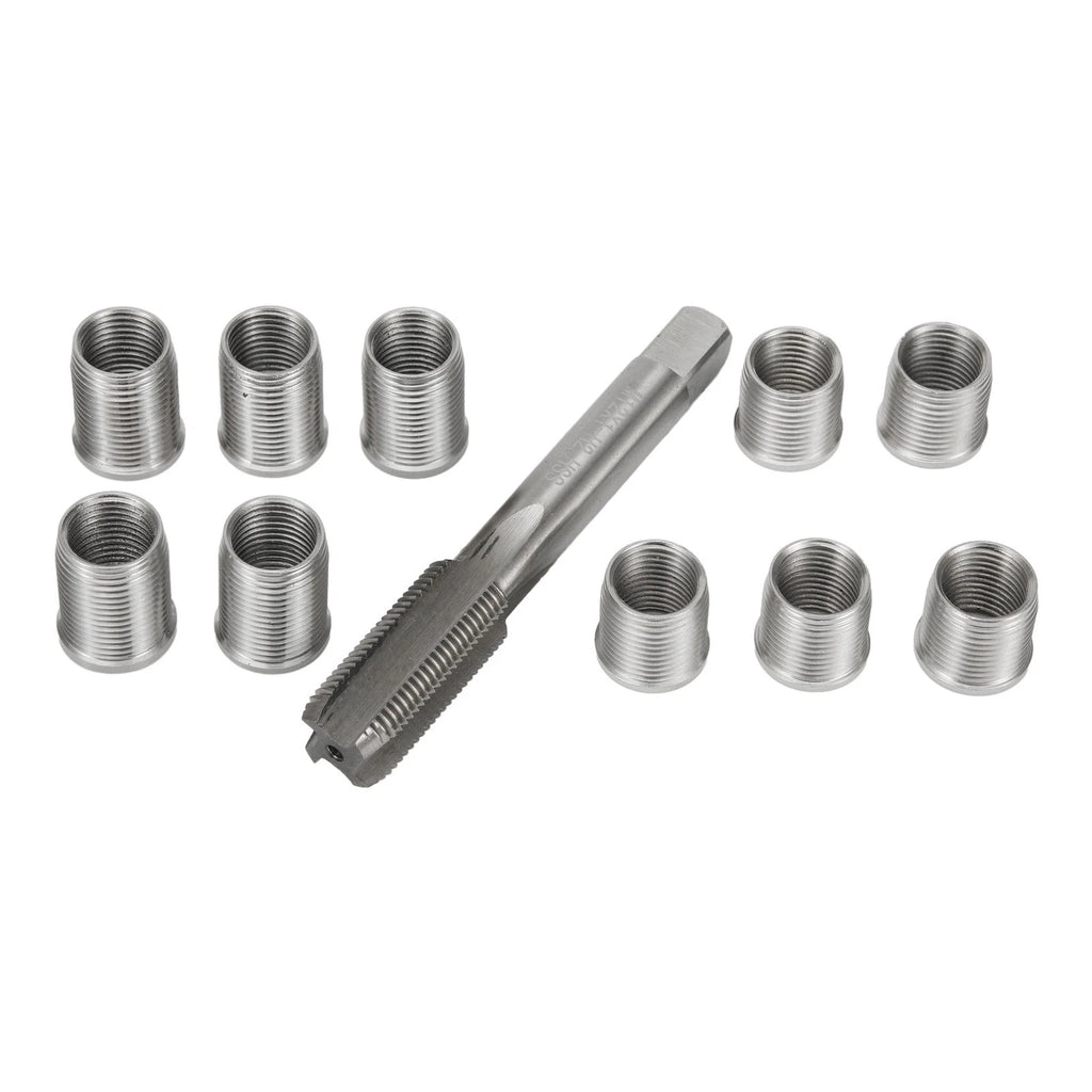 10PCS Thread Hole Repair Tools M10X1.0 Nuts & M12X1.0 HSS Tap Accessory