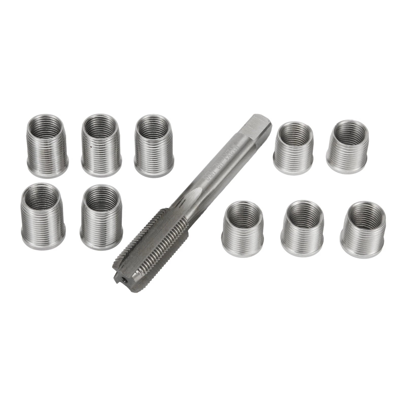 10PCS Thread Hole Repair Tools M10X1.0 Nuts & M12X1.0 HSS Tap Accessory