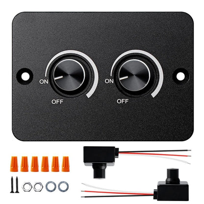 DC 12V Double LED Dimmer Switch with USB Fast Charging Memory Function