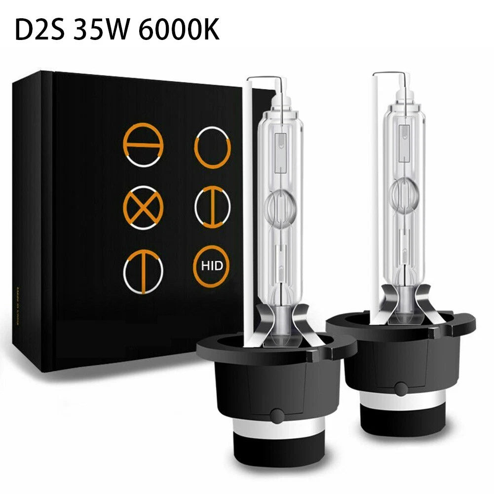 2X Xenon Headlight Bulb 6000K for