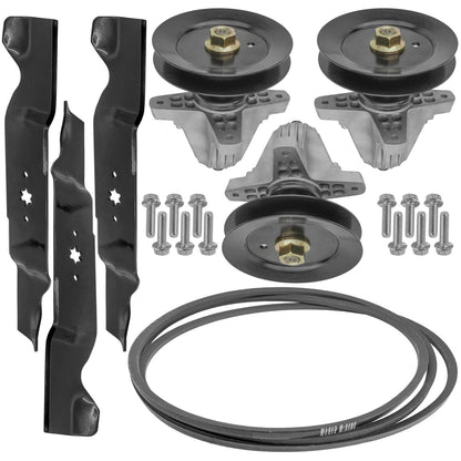 54 inch Deck Spindle Blade Belt Kit Replacement for Cub Cadet RZTL54KH (2014–2020)