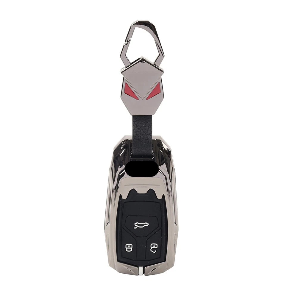 Smart Remote Keychain Cover for Audi A4 A5 S5 SQ5 Q5 Q7 TT (2000–2023) Black