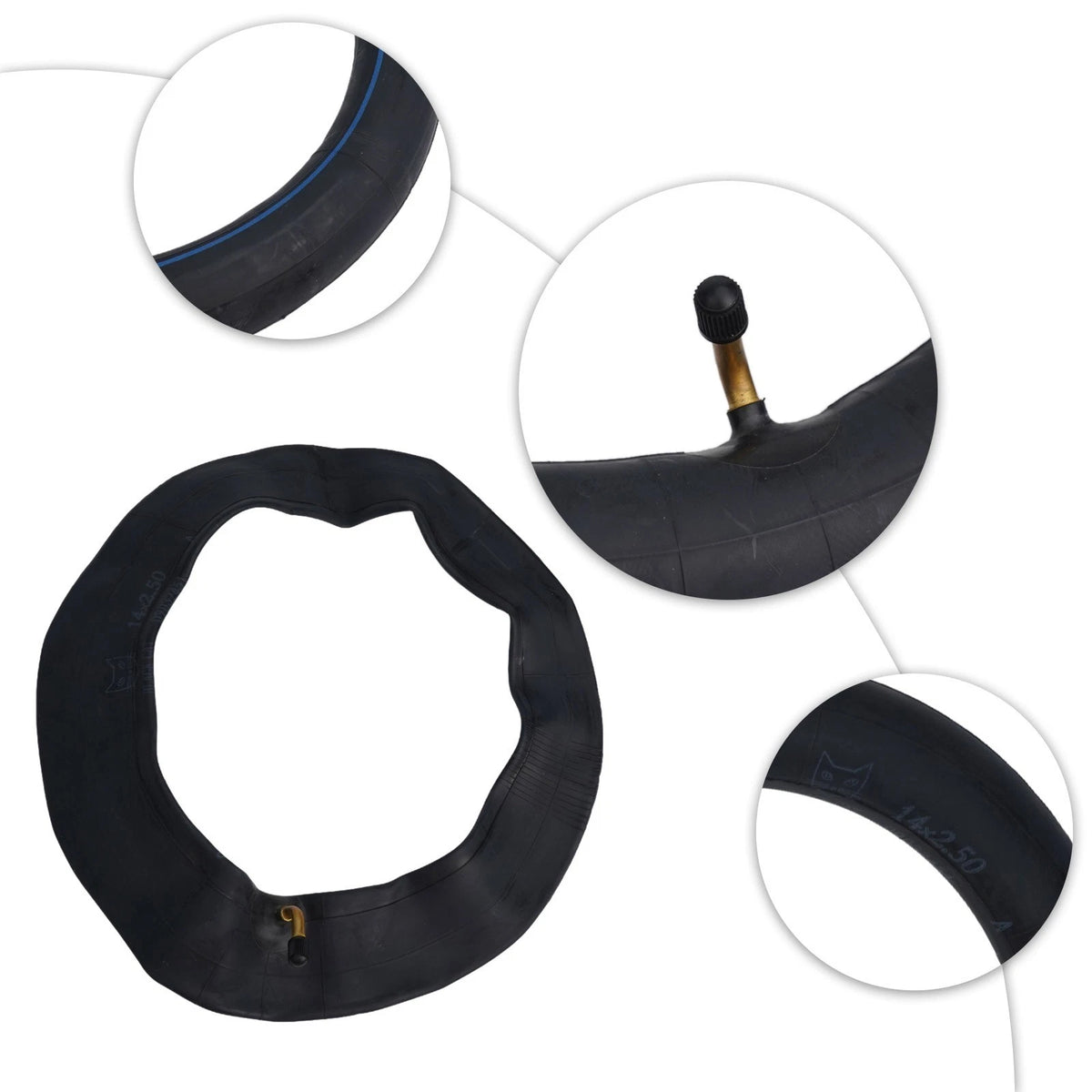 14x2.50 Rubber Inner Tube for Electric Bicycle Wheel