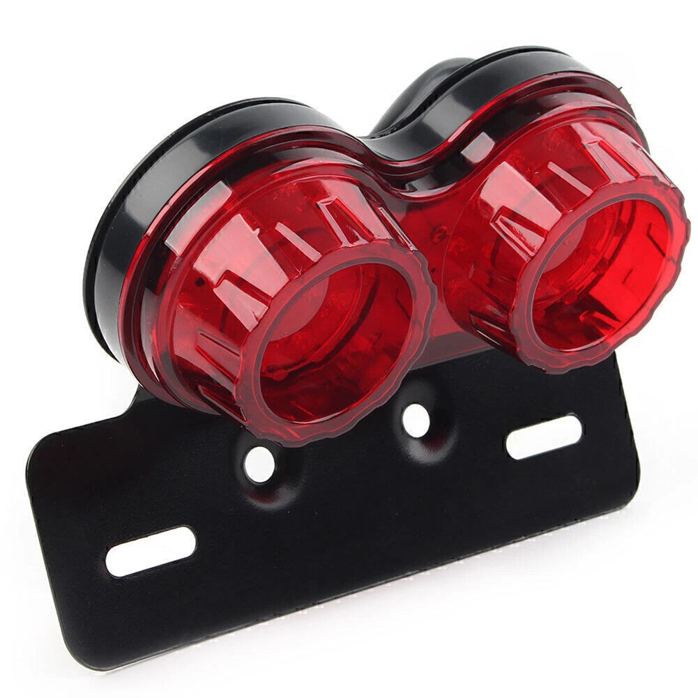 Motor Integrated Tail Light Dual Turn Signal Brake License Plate Lamp RED