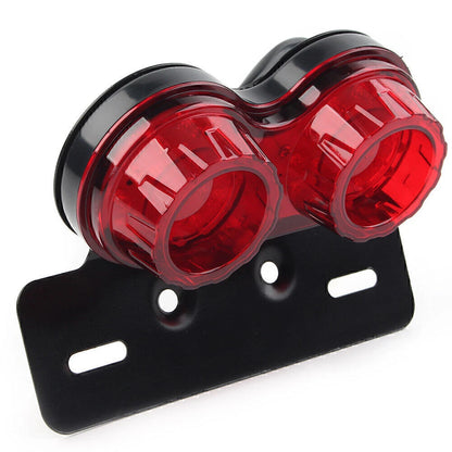 Motor Integrated Tail Light Dual Turn Signal Brake License Plate Lamp RED