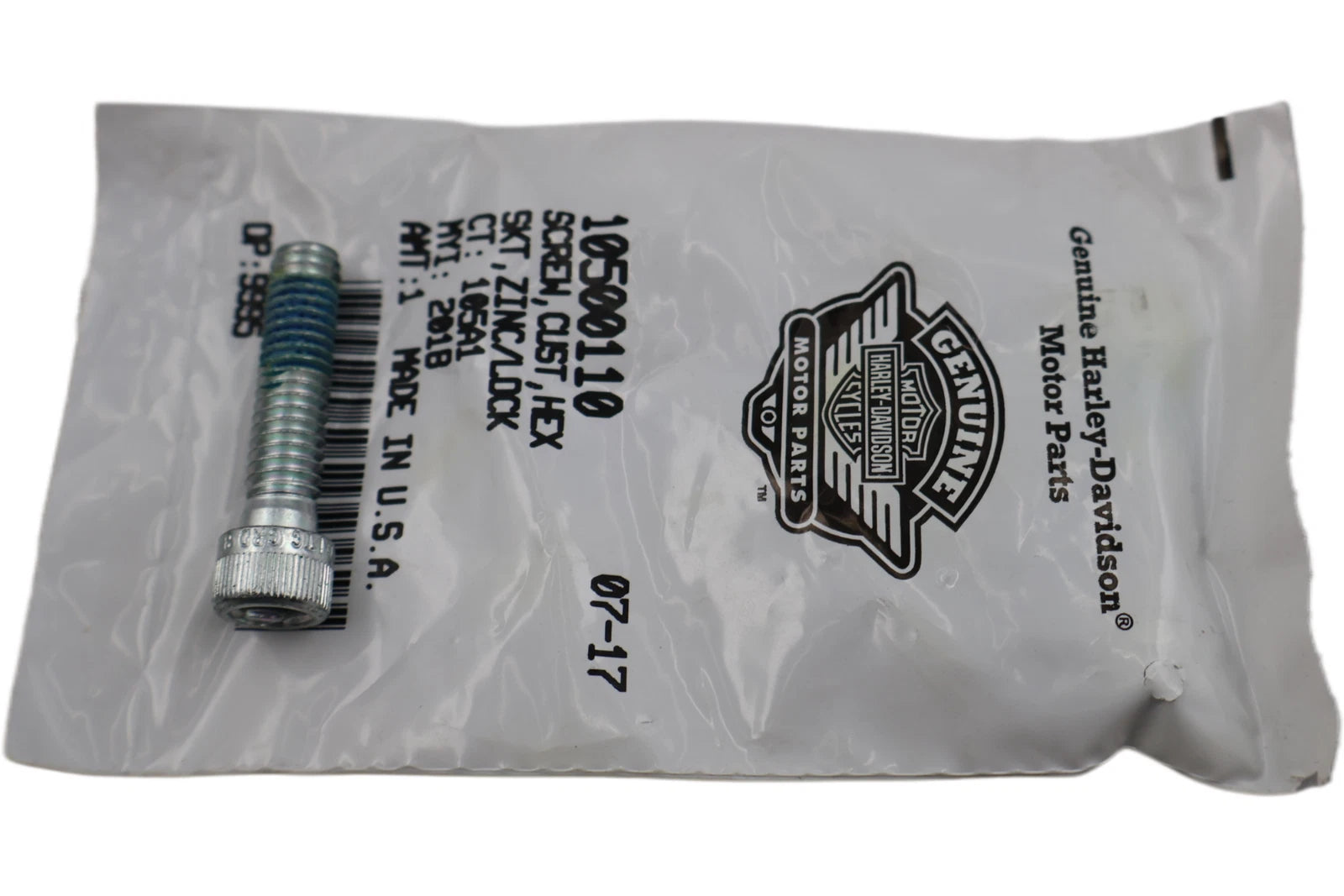 OEM Hex Socket Zinc Lock Screw for Harley-Davidson (10500110)