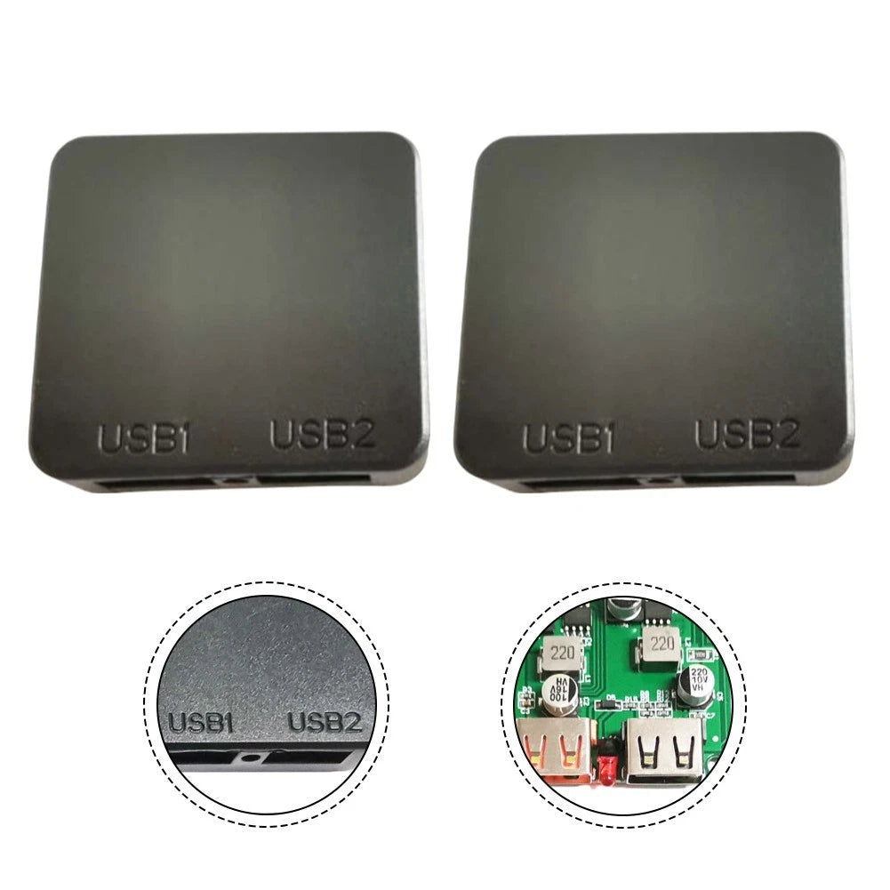 2X Solar Panel Junction Box with Voltage Regulator Dual USB for Fast Charging