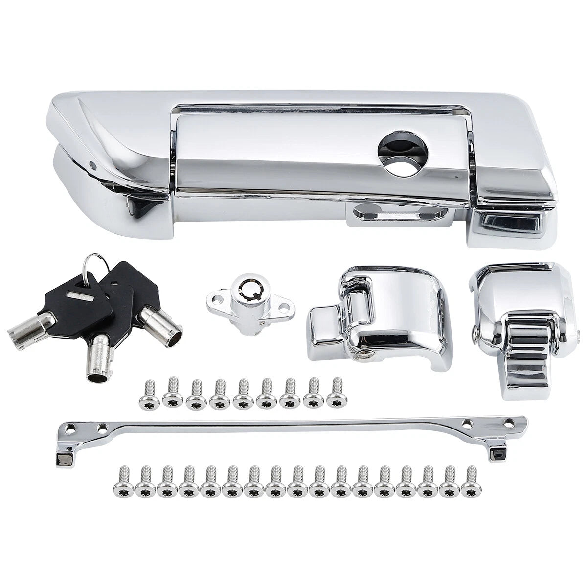 Chrome Trunk Latches Key Hinges for Harley Touring Electra Glide (2014–2024)