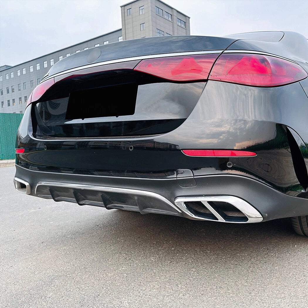 Chrome Rear Exhaust Muffler Pipe Tip Tailpipe Cover for Benz E-Class W214