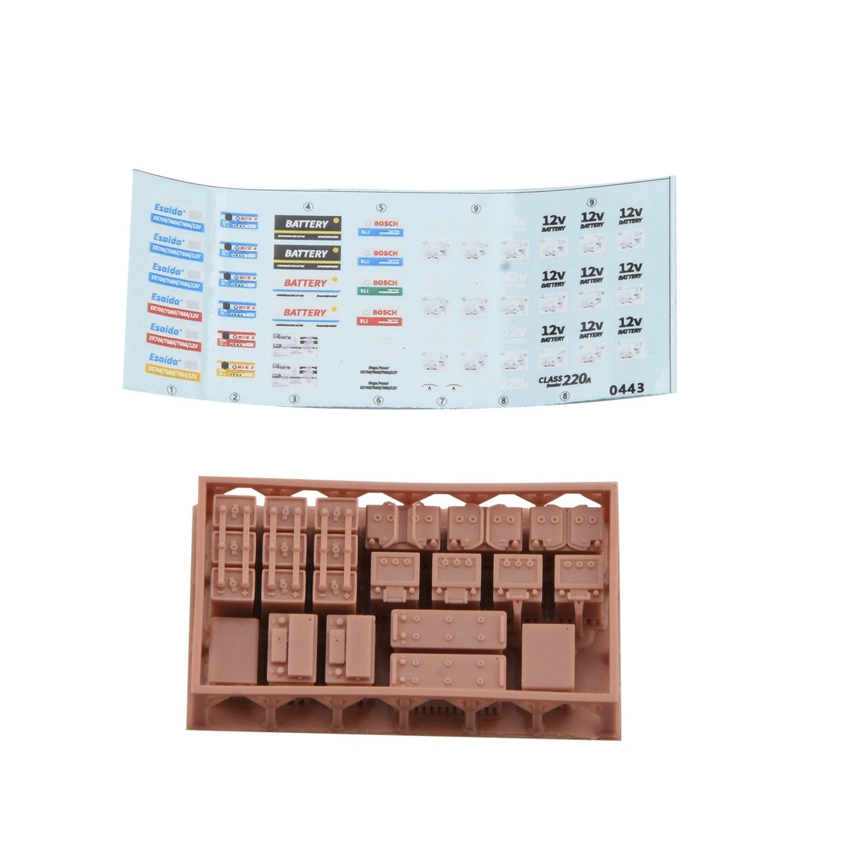 1/35 Scale Model Batteries & Stickers Decoration Kit