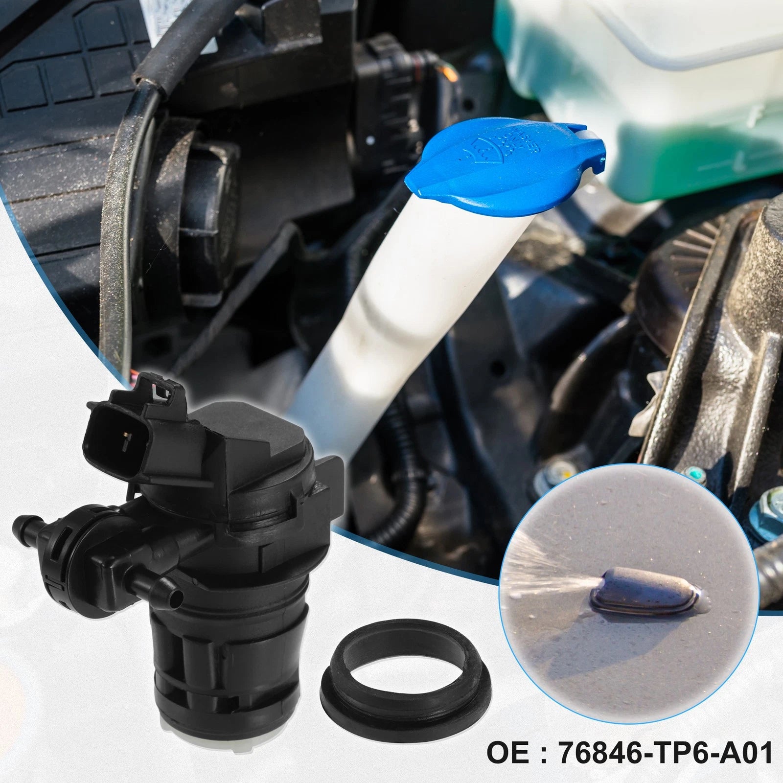 Windshield Washer Motor Pump Replacement for Toyota RAV4 (2004–2014)