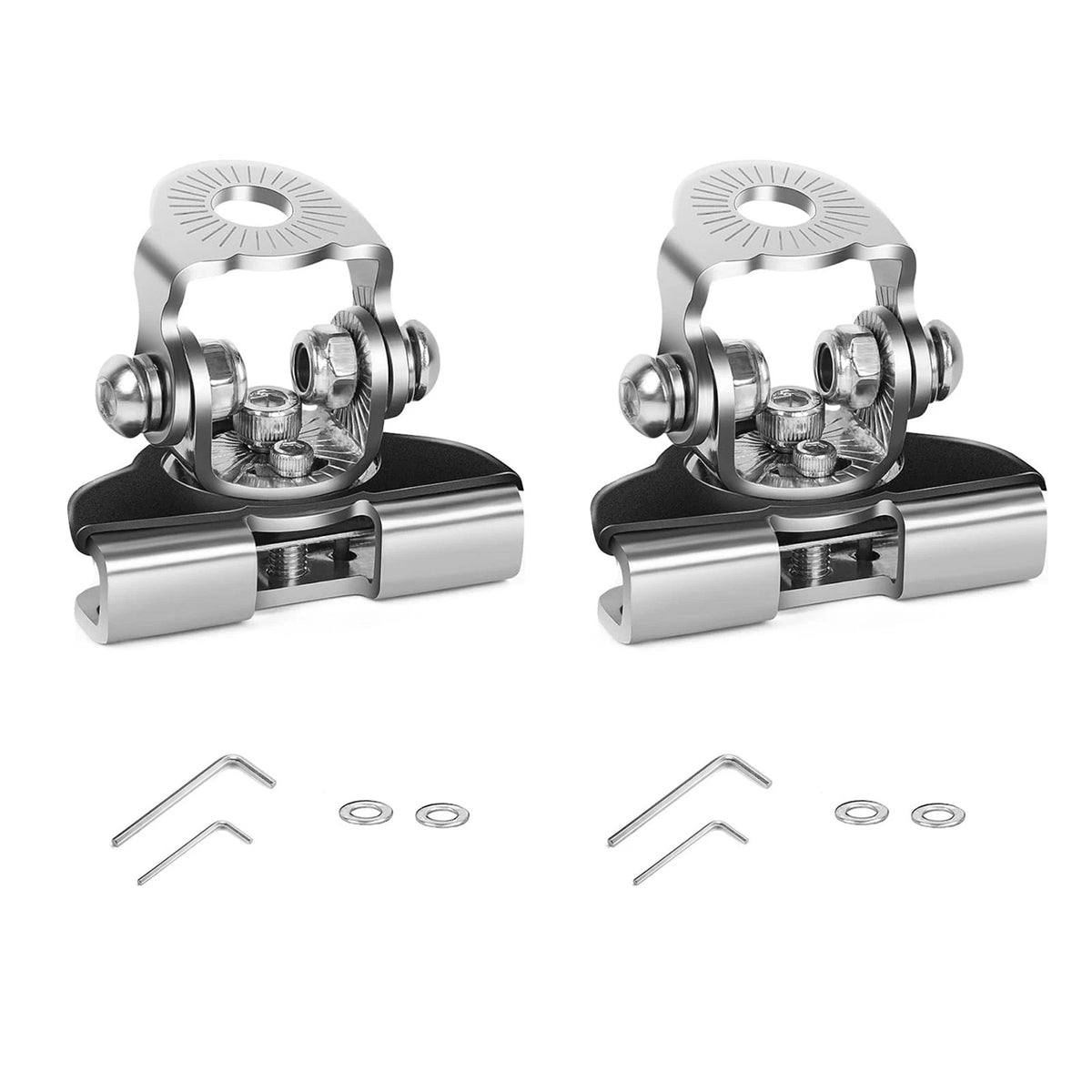 2X Pillar Hood LED Light Bar Mounting Bracket for Universal (No Drill)