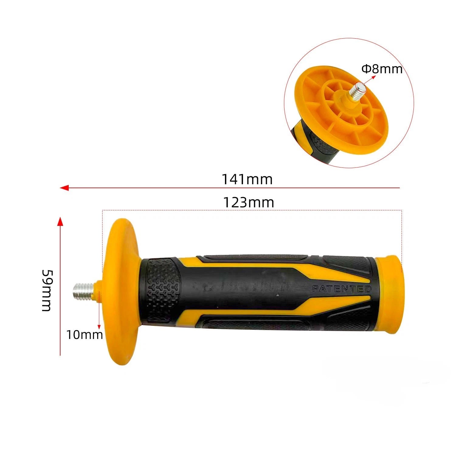 Angle Grinder Handle Side M8 Thread with Anti Vibration Shock Absorbing
