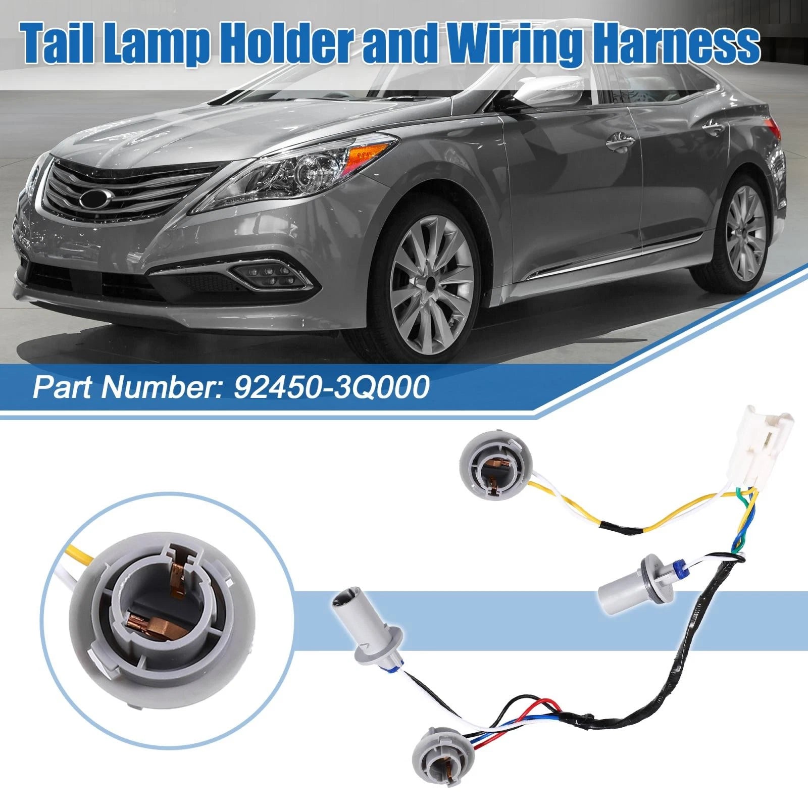 Tail Lamp Holder and Wiring Harness Replacement for Hyundai Sonata (2011–2014)