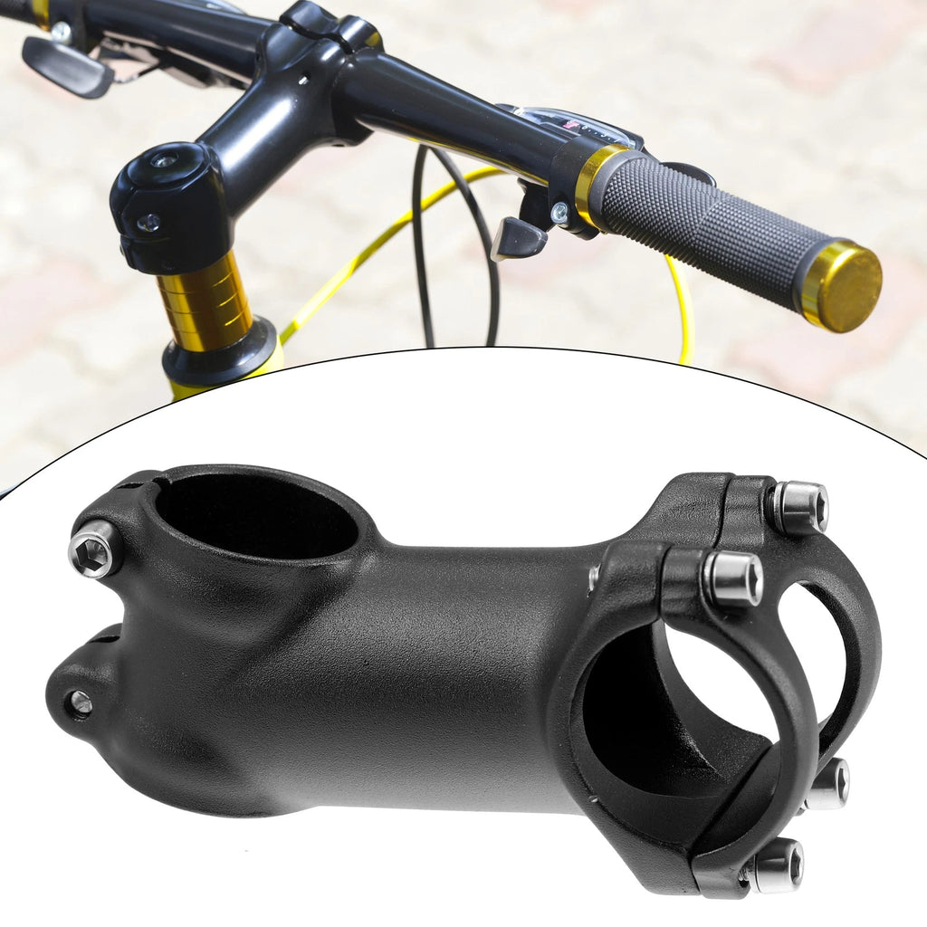 17 Degree Adjustable Bike Stem Short Handlebar Aluminum for 31.8mm (Black)