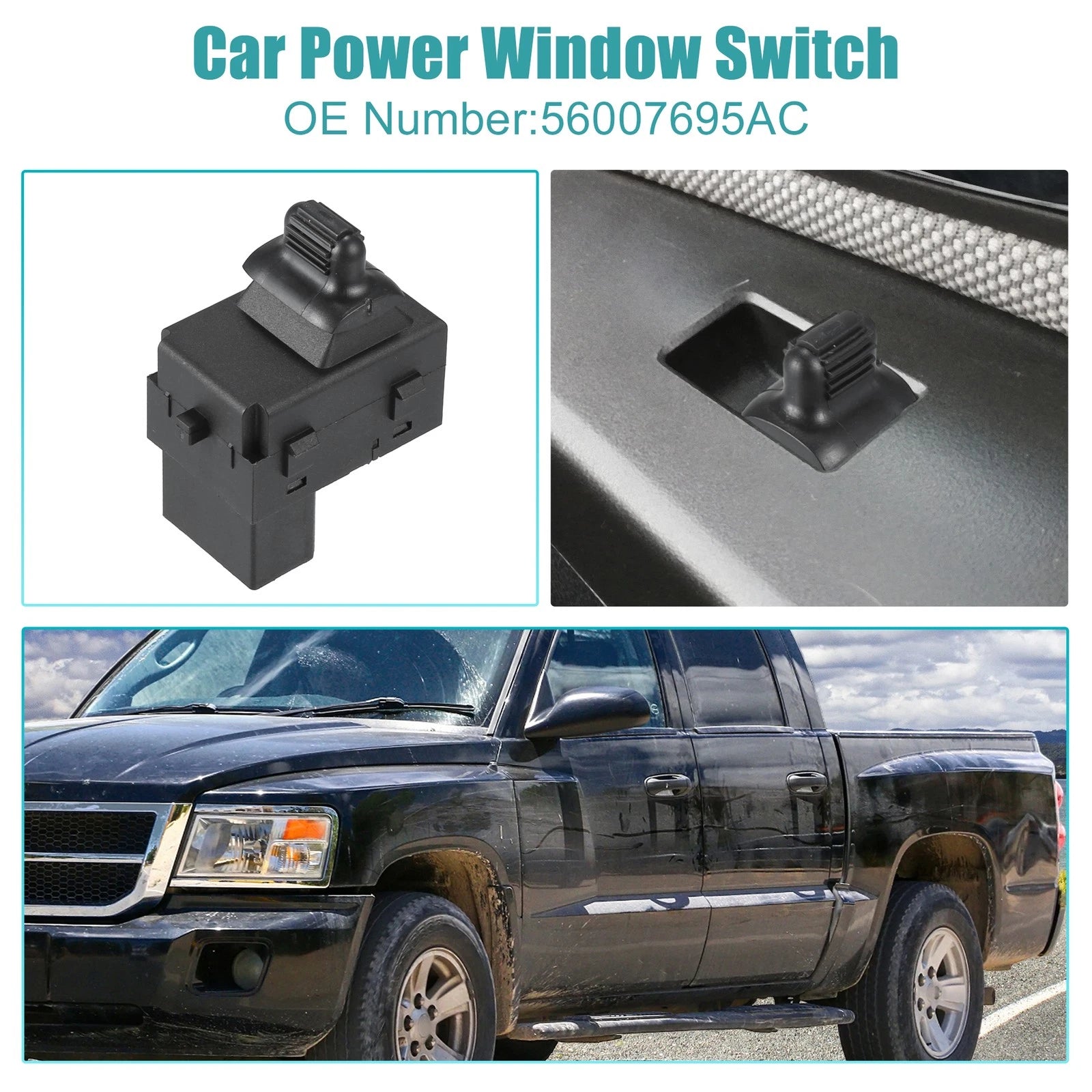 Power Window Switch Right Replacement for Dodge Ram 1500 Jeep Cherokee (2011–2021)