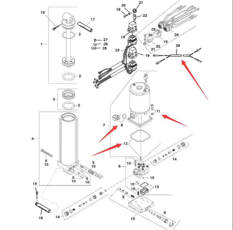 Screw Kit Plug Assy-Reservo for Mercury Outboard (Replace 8134351 809877A1)