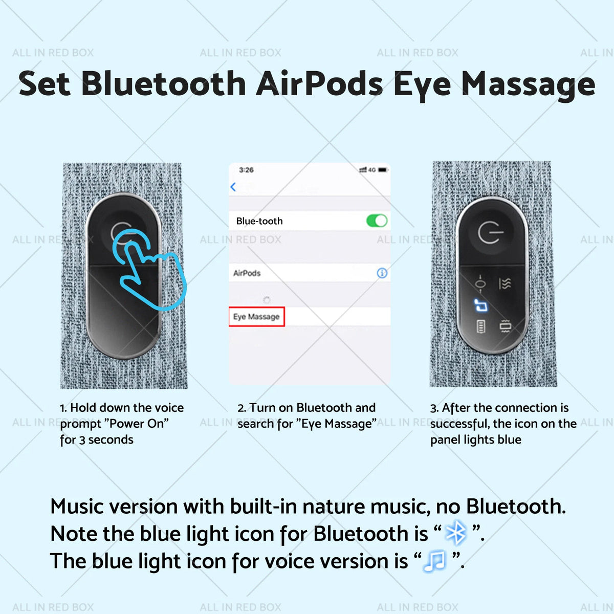 Eye Massager for Tension Relief (Smart Compression, Air, Heat, Vibration)