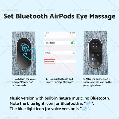 Eye Massager for Tension Relief (Smart Compression, Air, Heat, Vibration)