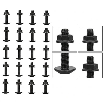 20 Pcs Black Mushroom Head Socket Screws M8 30mm 35mm for Automotive Use