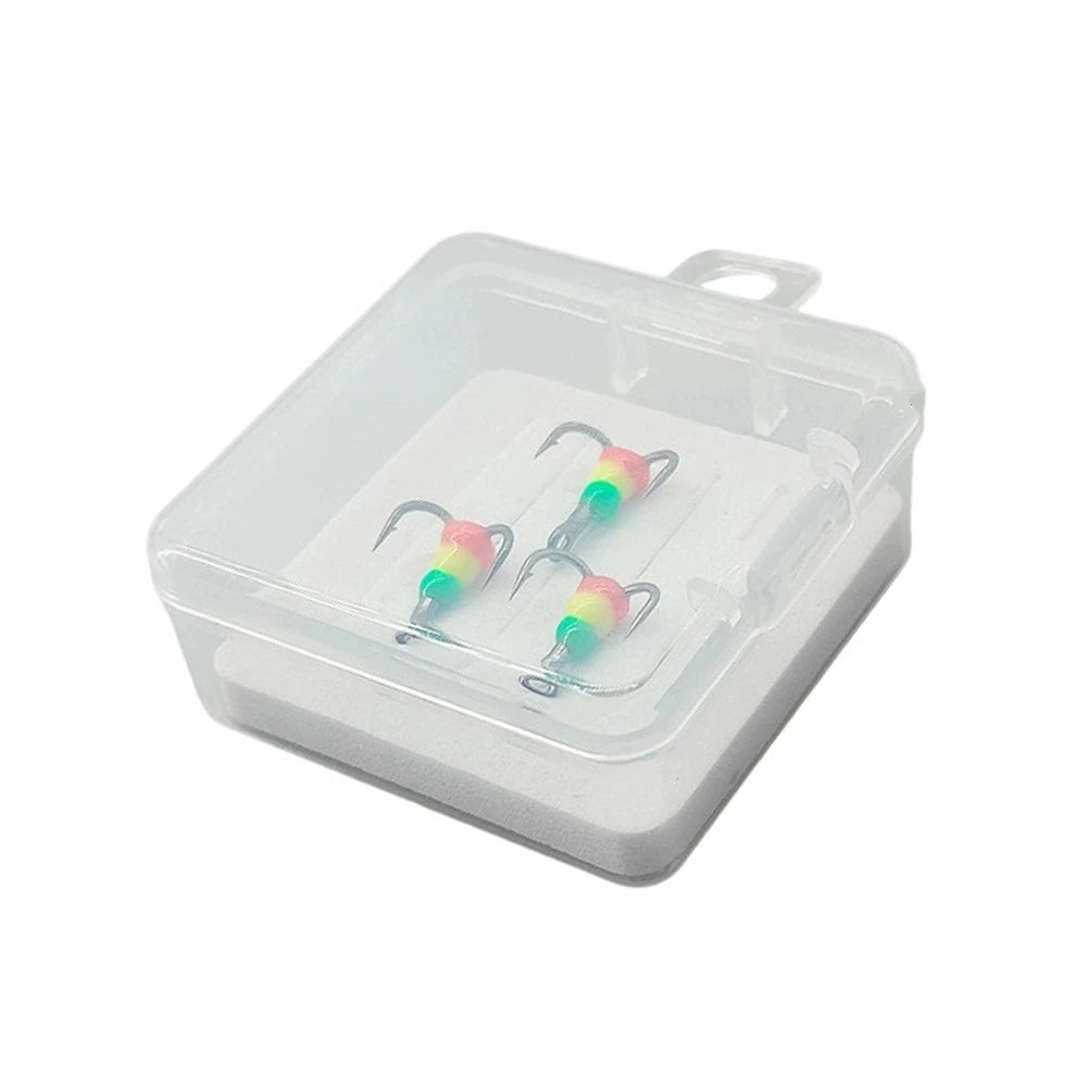 Treble Hooks for Ice Fishing (8#, 16.3mm, 0.6g, Diamond Pattern)