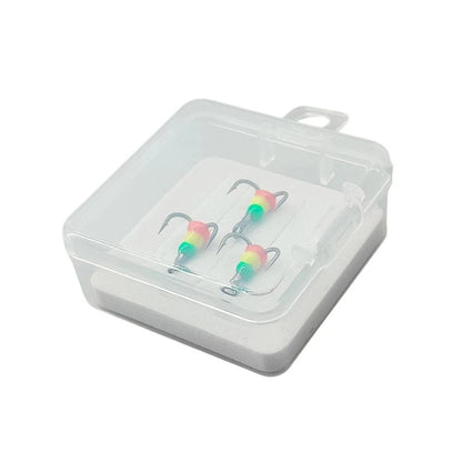 Treble Hooks for Ice Fishing (8#, 16.3mm, 0.6g, Diamond Pattern)