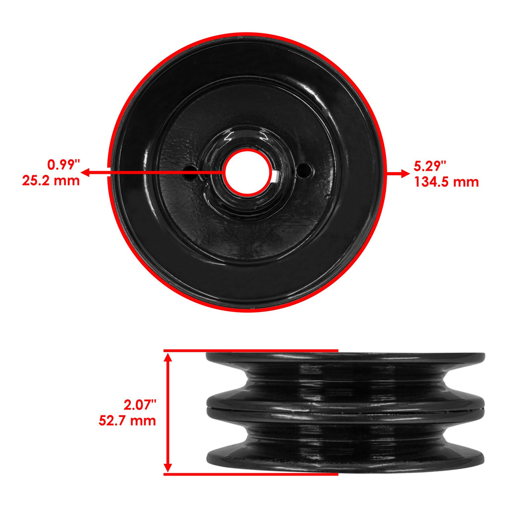 Deck Spindle with Pulley Replacement for Gravely Pro-Hydro HR1548FX (2010–2019)