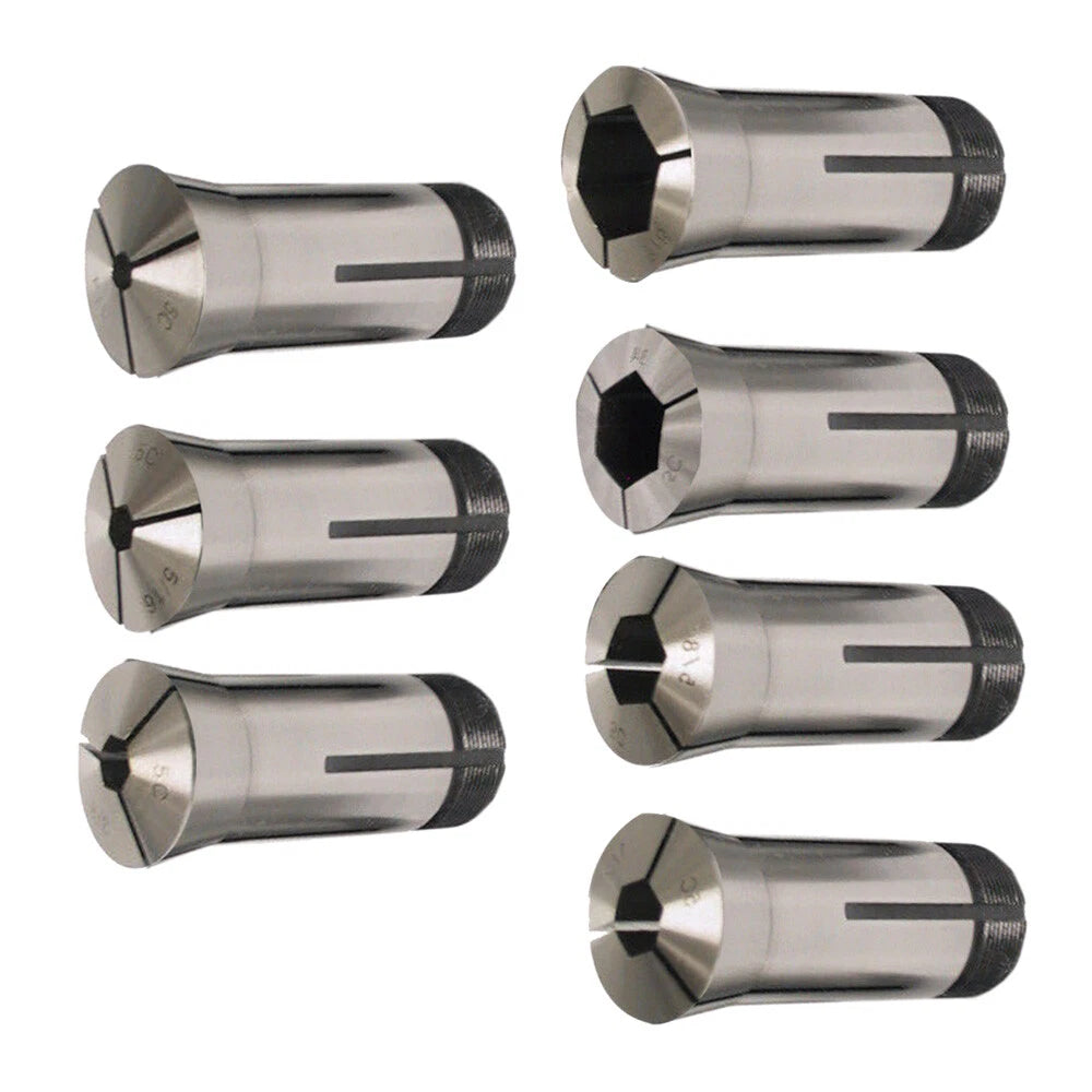 7-Pc Collet Hex Set 0.0006TIR 1/4" to 7/8"