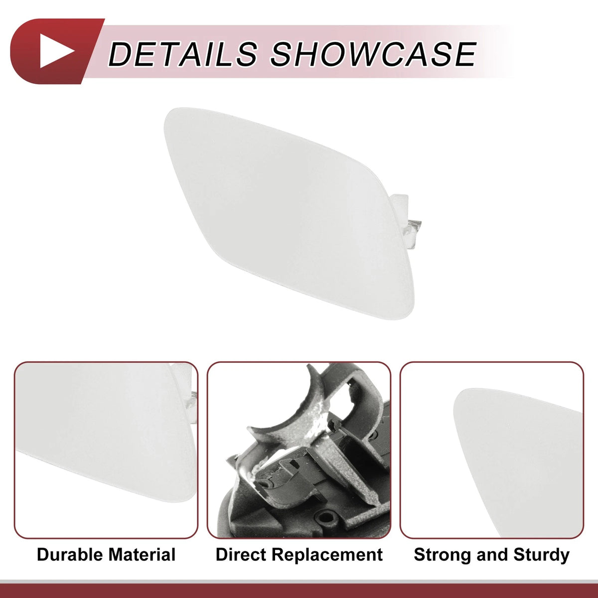Headlight Washer Nozzle Cover Cap No. 51117231080 for BMW Z4 (2009–2016) White