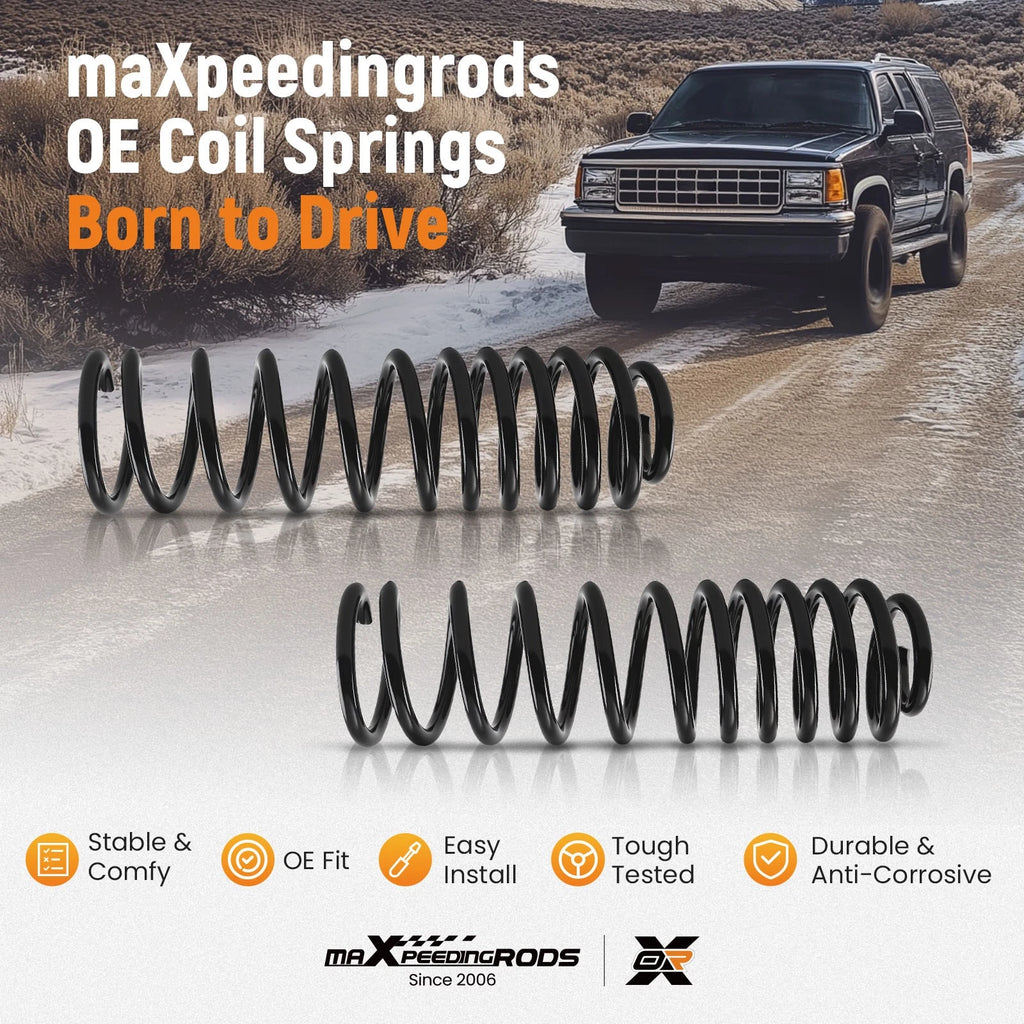 2X Front Left & Right Coil Spring Set for Jeep Wagoneer (1984–1987) CC782