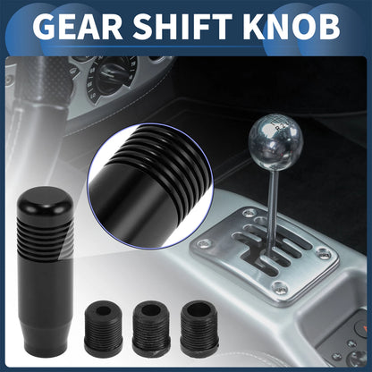 Shift Knob Set of 1 for Universal Automatic Manual (8.5cm, Aluminum Alloy, Black)