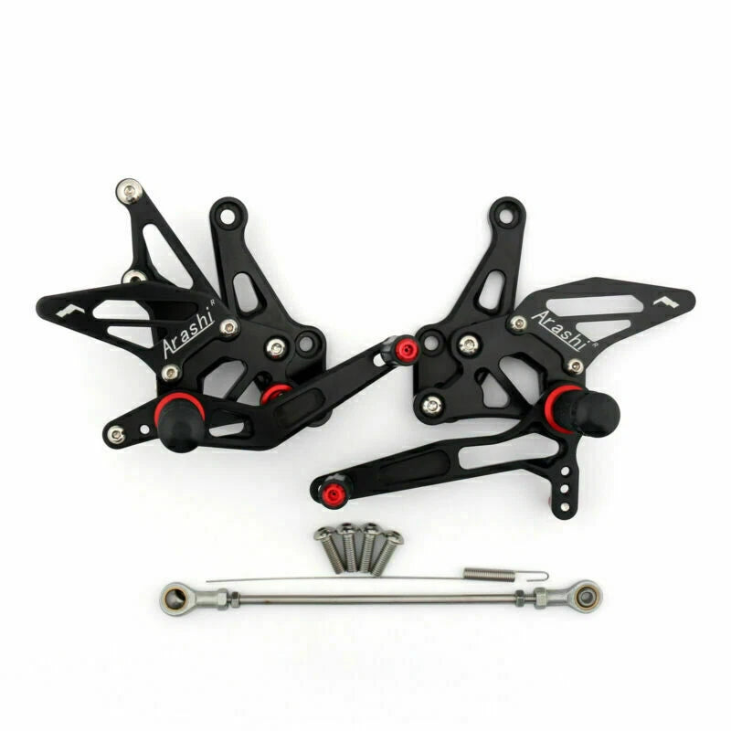 Aluminum Rearsets Footpegs Pedals for Kawasaki Z1000 (2010–2017) Black T9