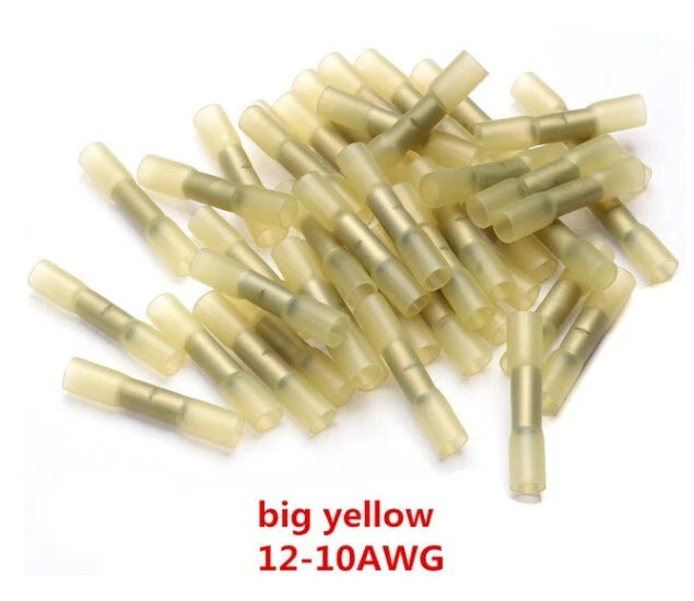 50PCS Waterproof Heat Shrink Butt Wire Splice Seal Connectors Terminals