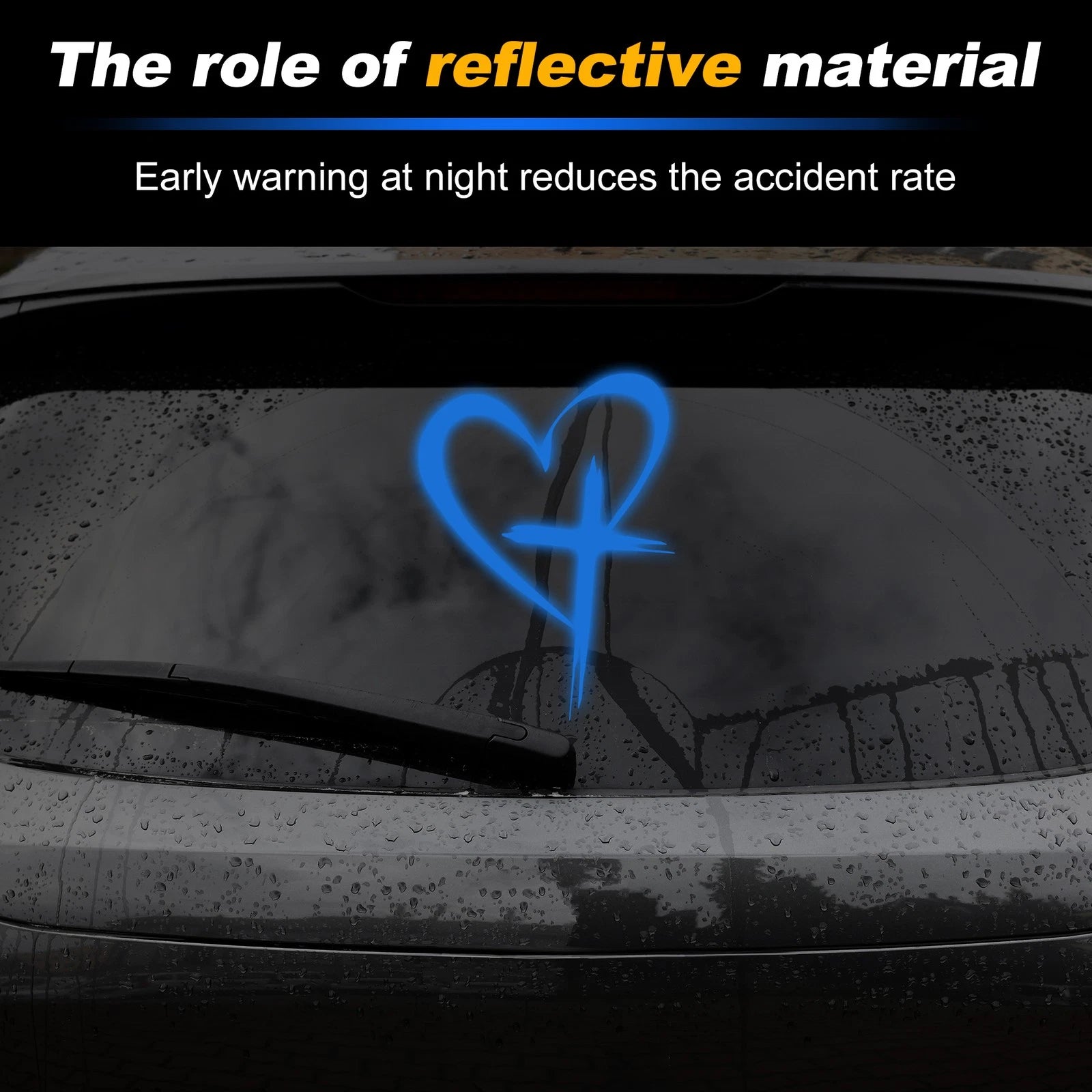 Reflective Bumper Decal for - Blue Cross
