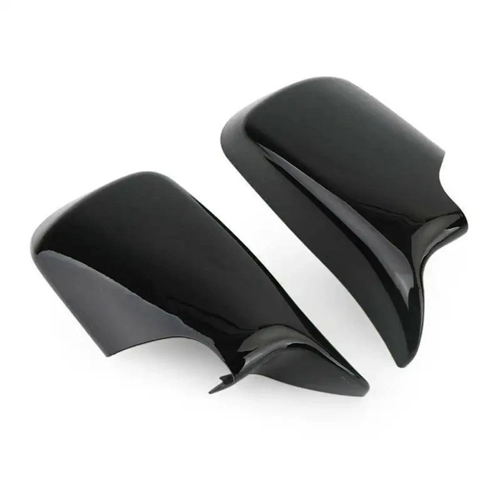 Gloss Black Side Mirror Cover for BMW E46 Sedan, E39 5 Series (1998–2006)