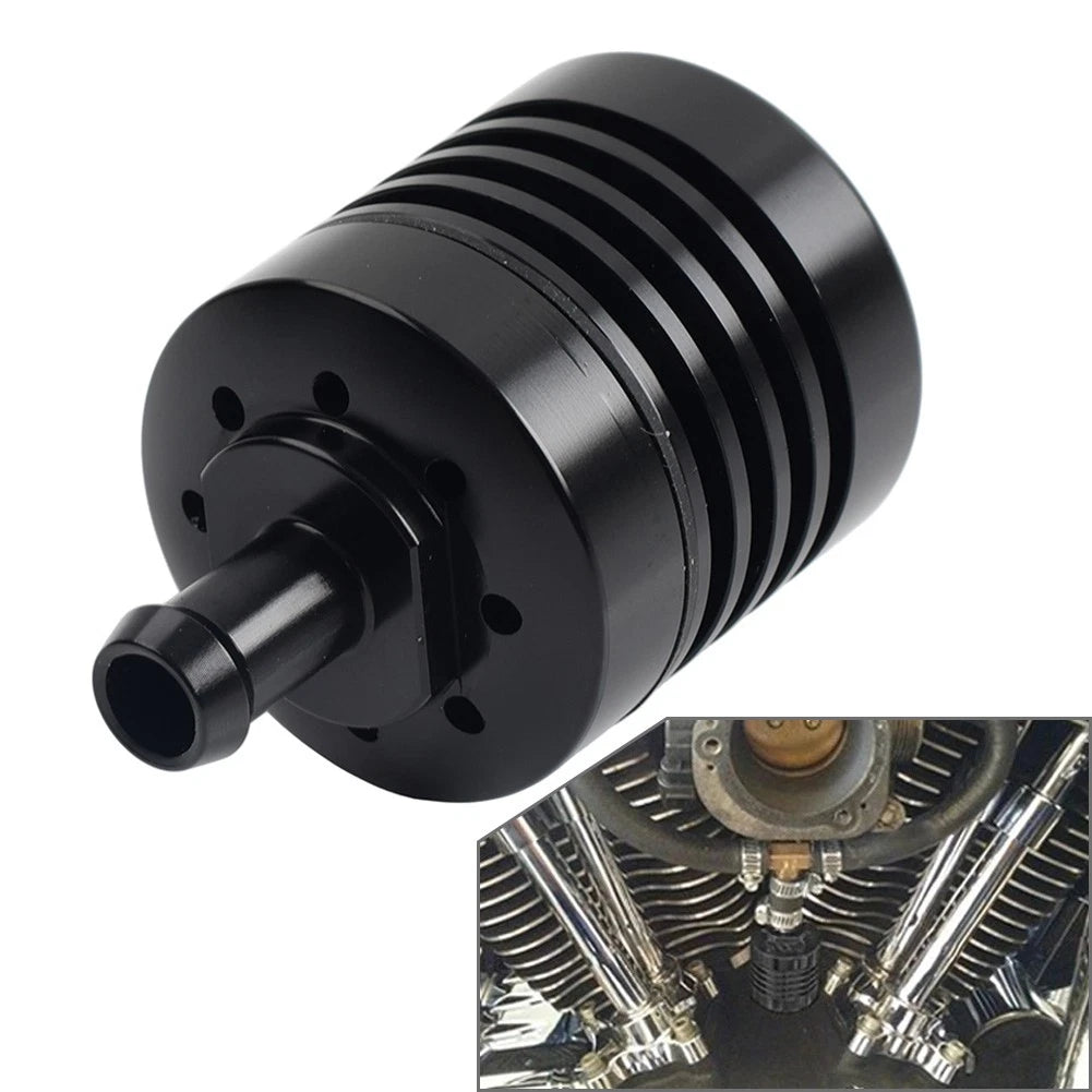 Vented Engine Motor Breather Canister for Harley Custom Application