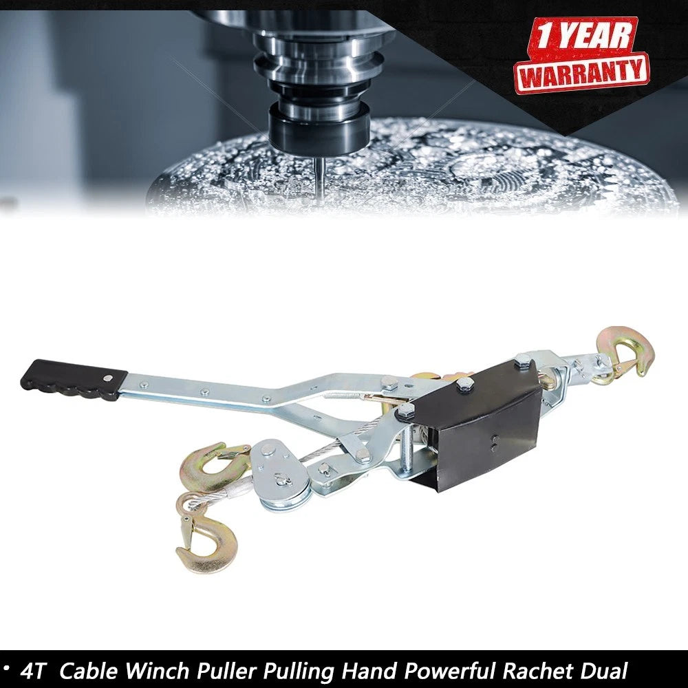 4T Hand Puller Cable Winch for Dual Gear Applications