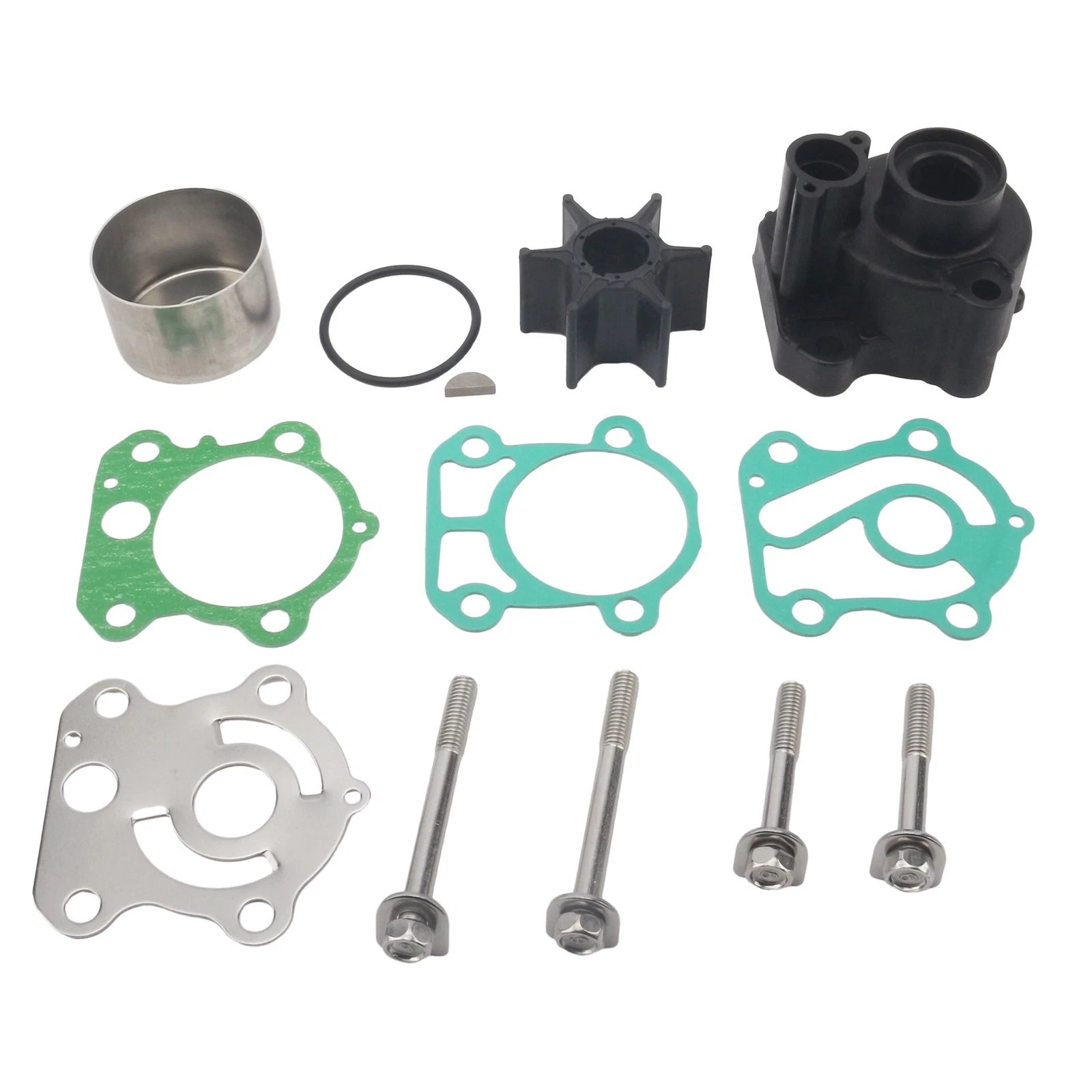 Water Pump Repair Kit for Yamaha 4 Stroke 75-100 HP Outboard (1990–2023) 67F-W0078-00