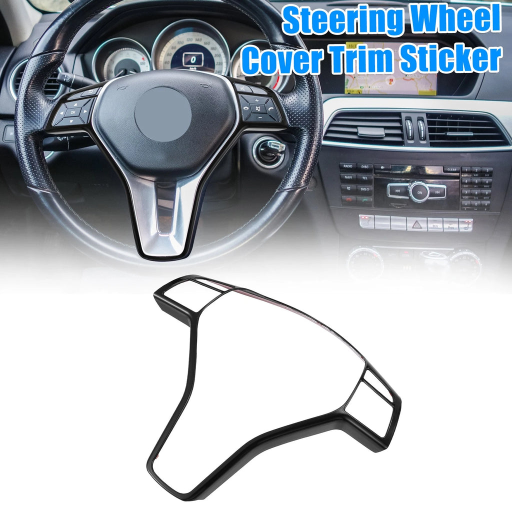 Steering Wheel Covers Black Replacement for Mercedes Benz A B C Plastic Trim (2019–2025)