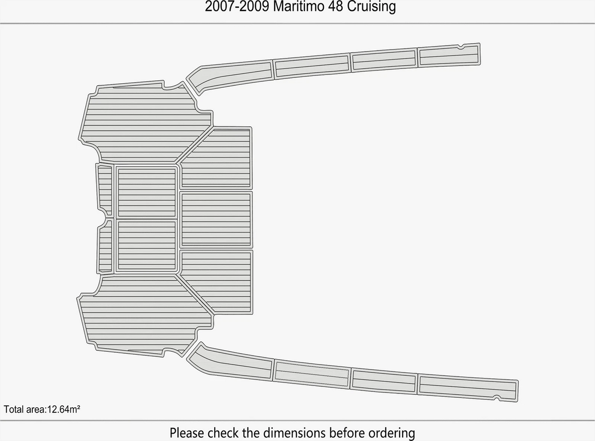 EVA Pads for Maritimo 48 Cruising (2007) - Swim Platform Cockpit Mat