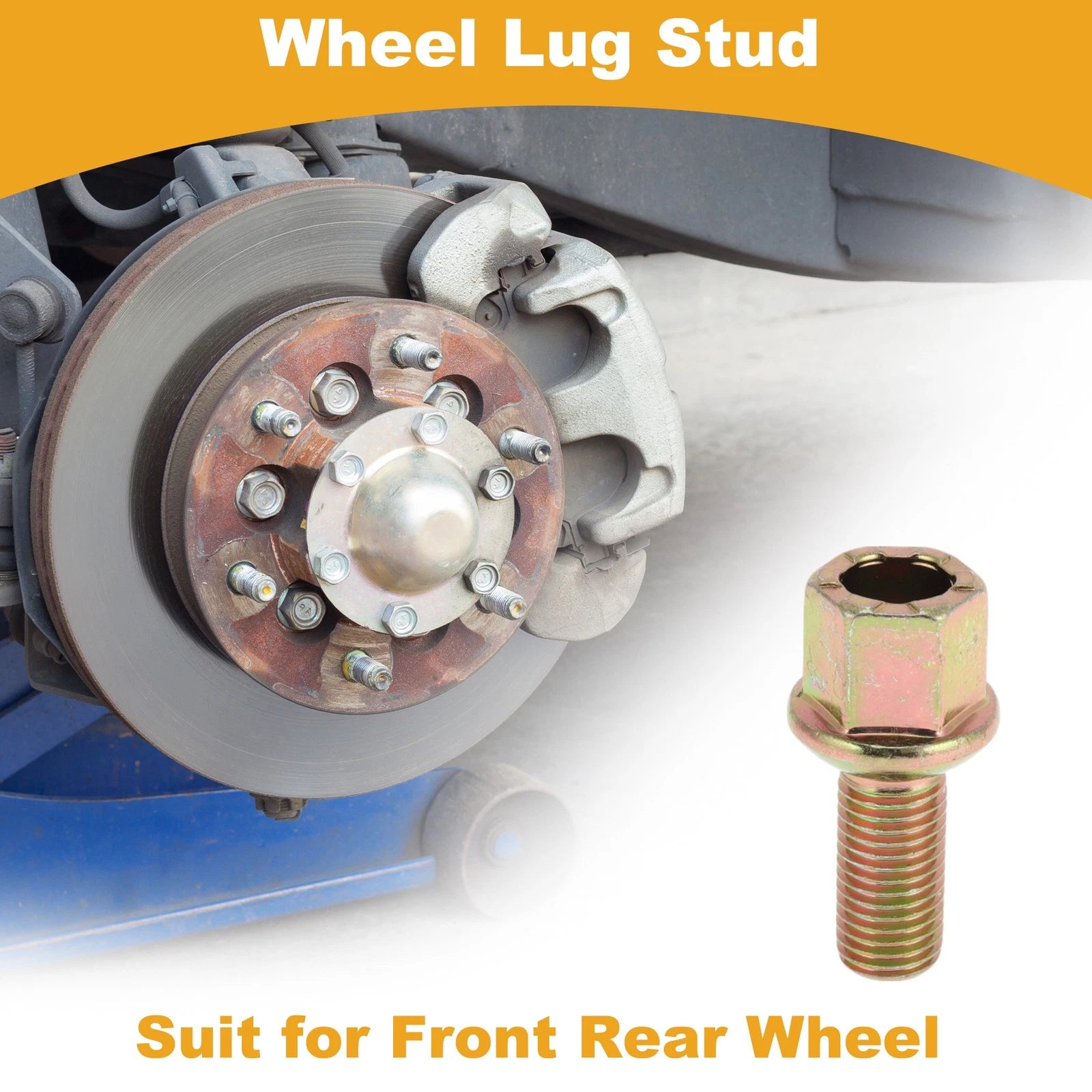 Wheel Lug Stud M12x1.5 Replacement for Audi 4000 (1982–1987) 4 Pcs